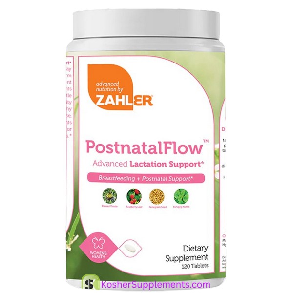 Zahler PostnatalFlow 120 Tablets kosher lactation support supplement